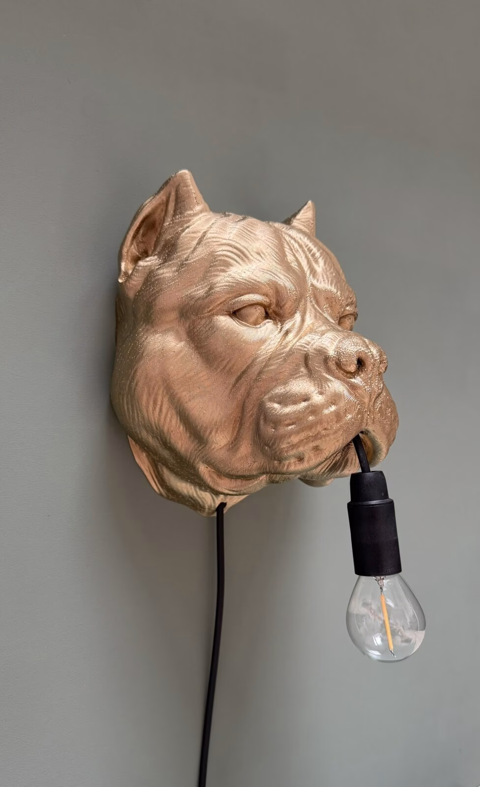 Amerikaanse Bulldog Wandlamp - Afbeelding 3
