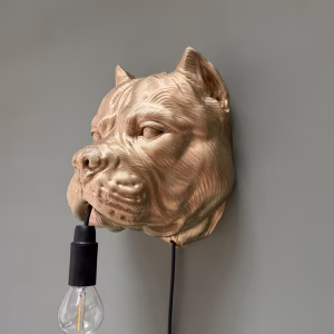 Amerikaanse Bulldog Wandlamp
