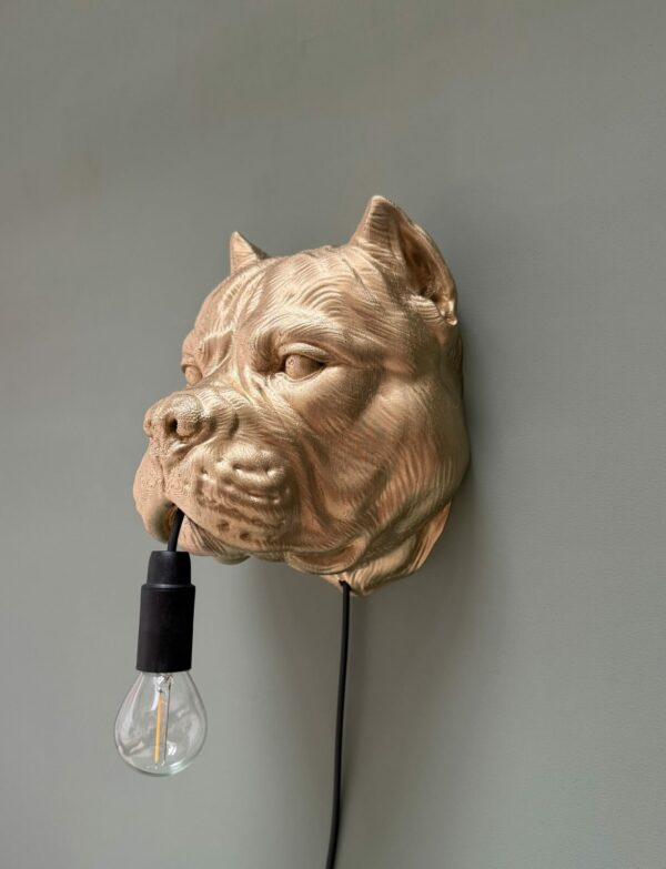 Amerikaanse Bulldog Wandlamp