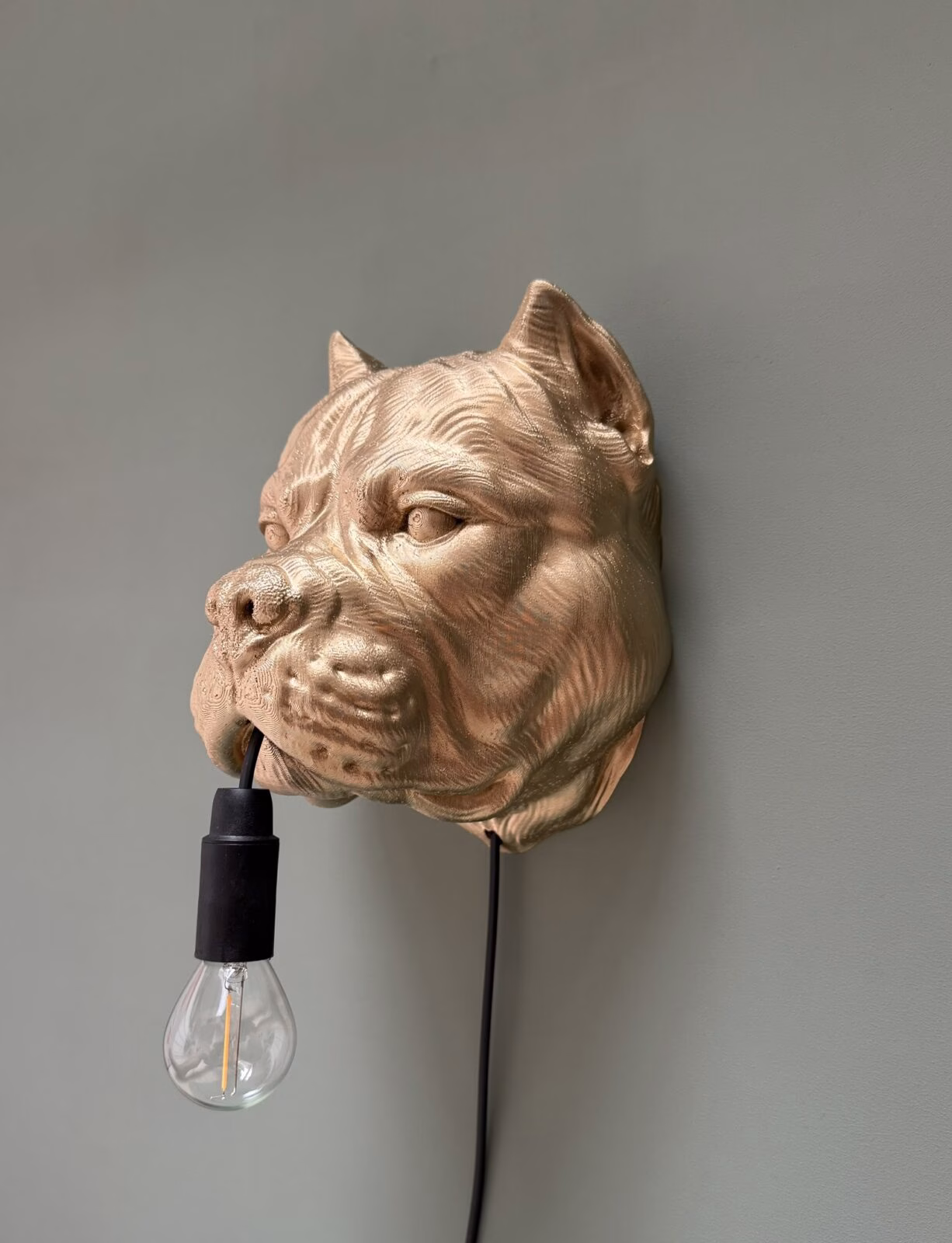 Amerikaanse Bulldog Wandlamp