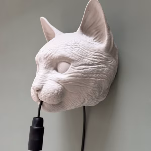 Katten Kop Wandlamp
