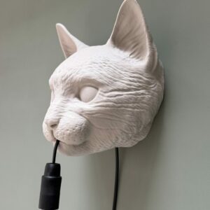 Katten Kop Wandlamp