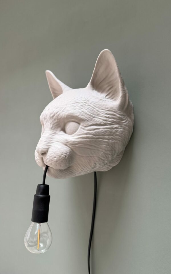 Katten Kop Wandlamp