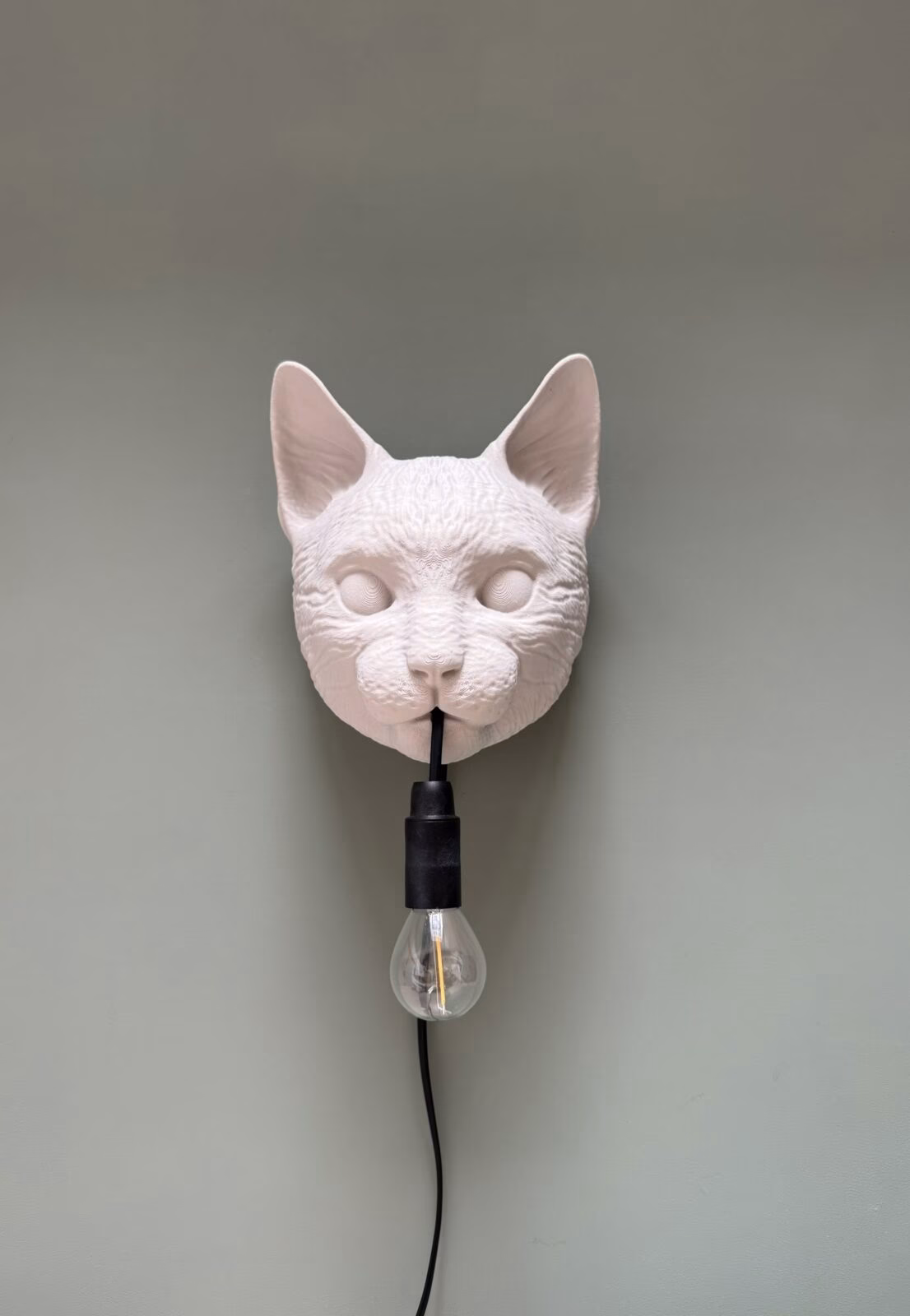 Katten Kop Wandlamp - Afbeelding 2