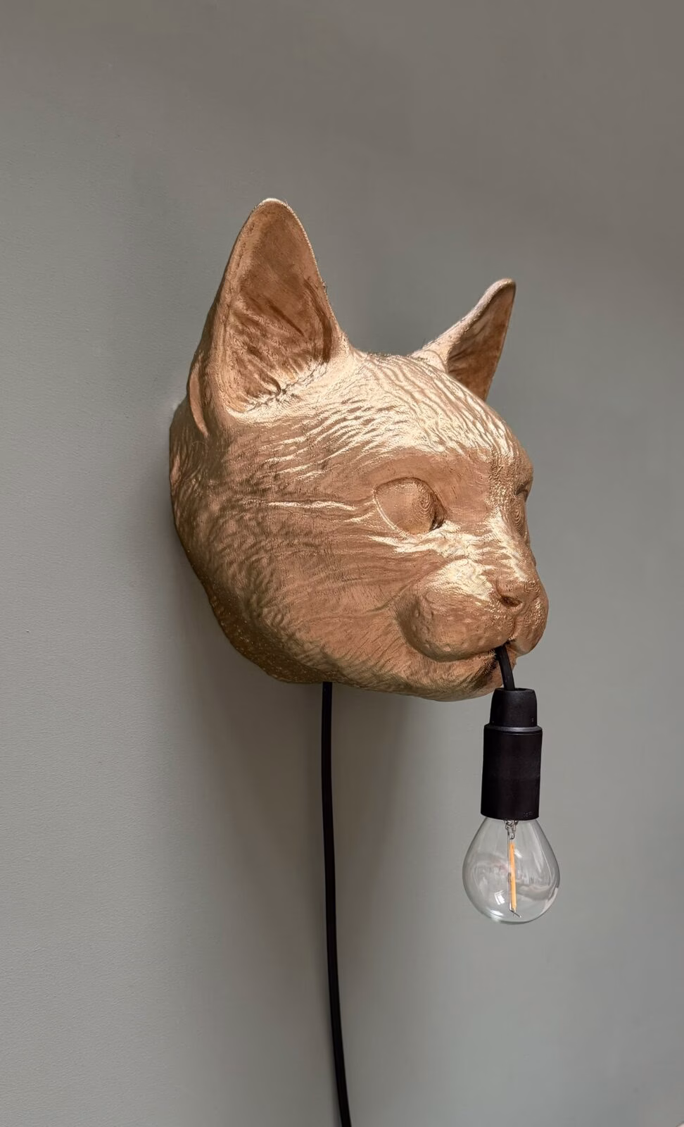 Katten Kop Wandlamp - Afbeelding 5