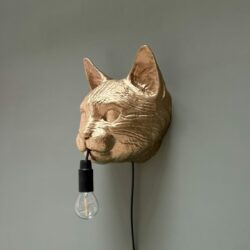 Katten Kop Wandlamp - Afbeelding 4