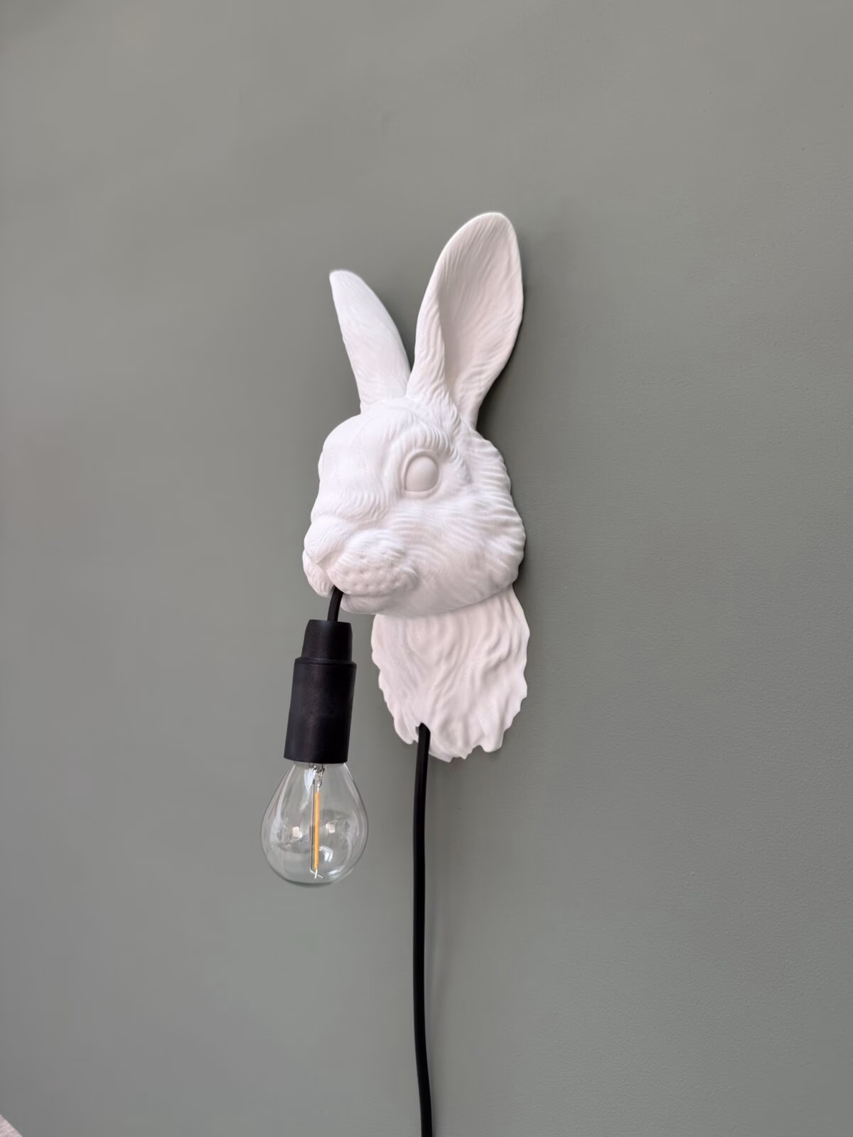Konijnen kop Wandlamp