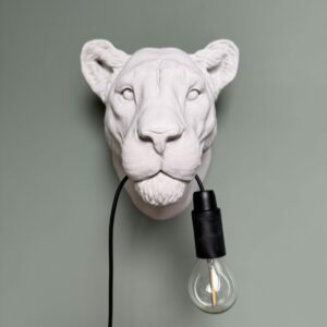 Leeuwen kop wandlamp