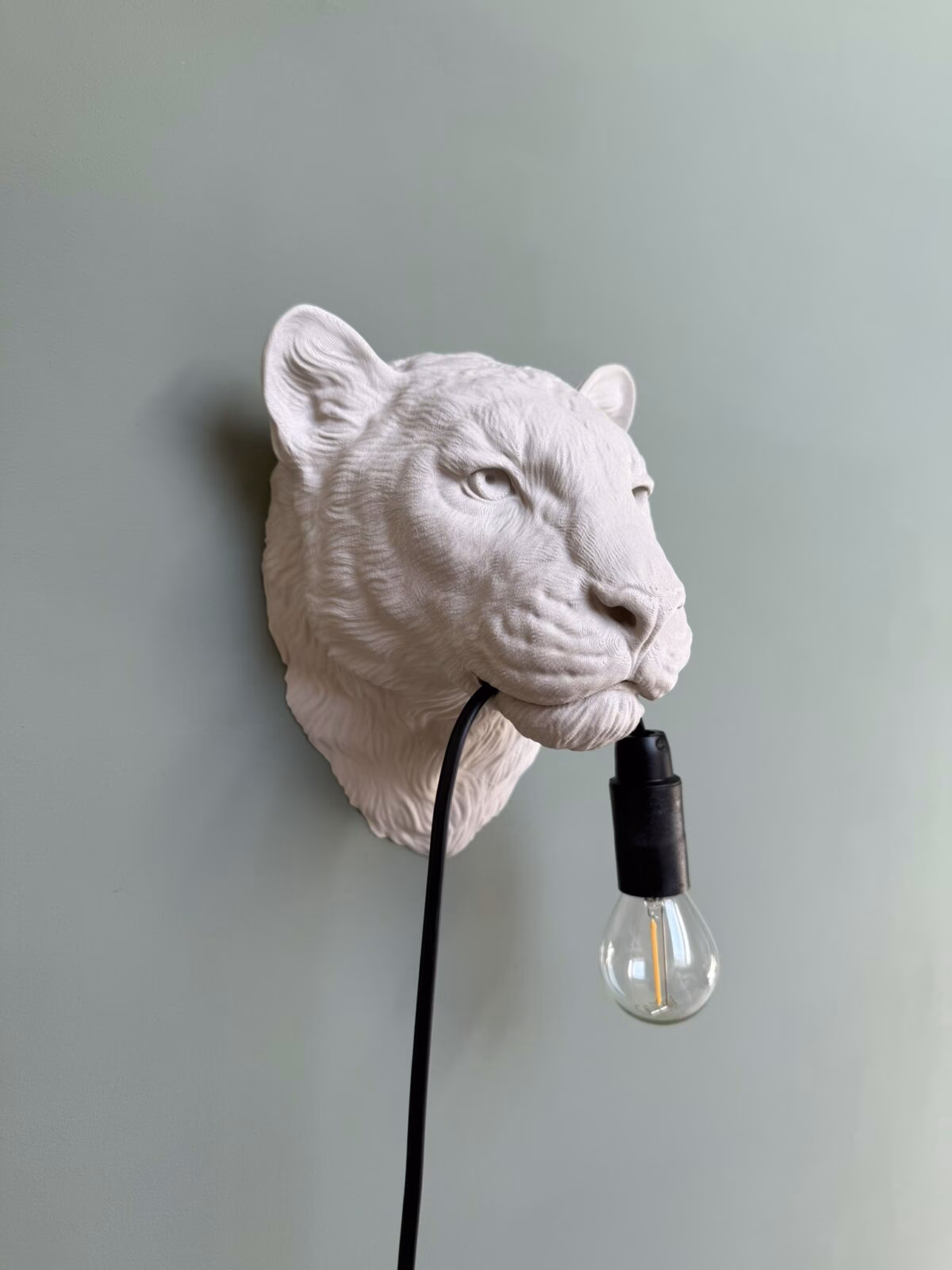 Leopart Panter kop wandlamp - Afbeelding 2