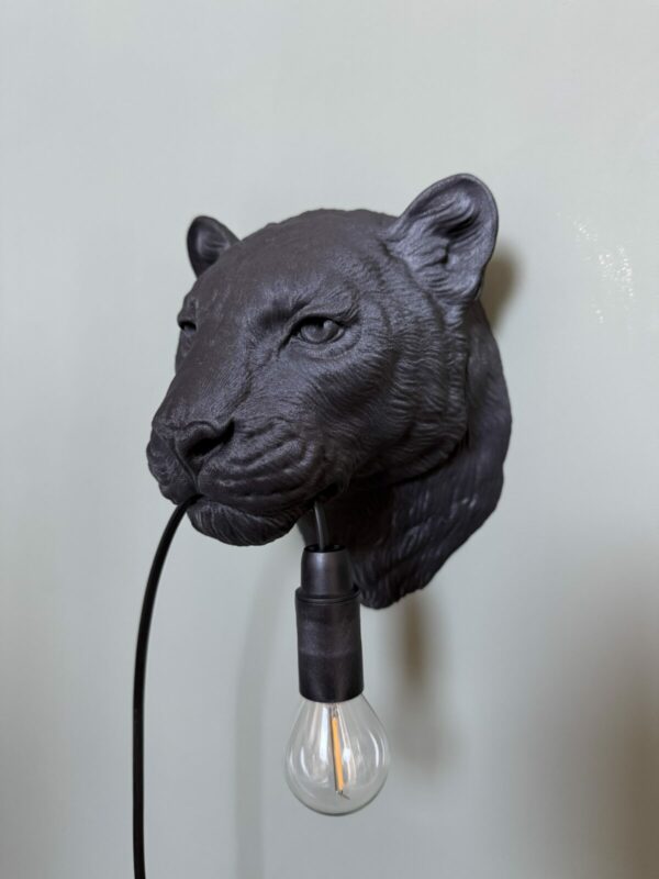 Leopart Panter kop wandlamp