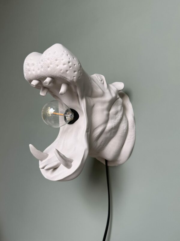 Nijlpaard Wandlamp