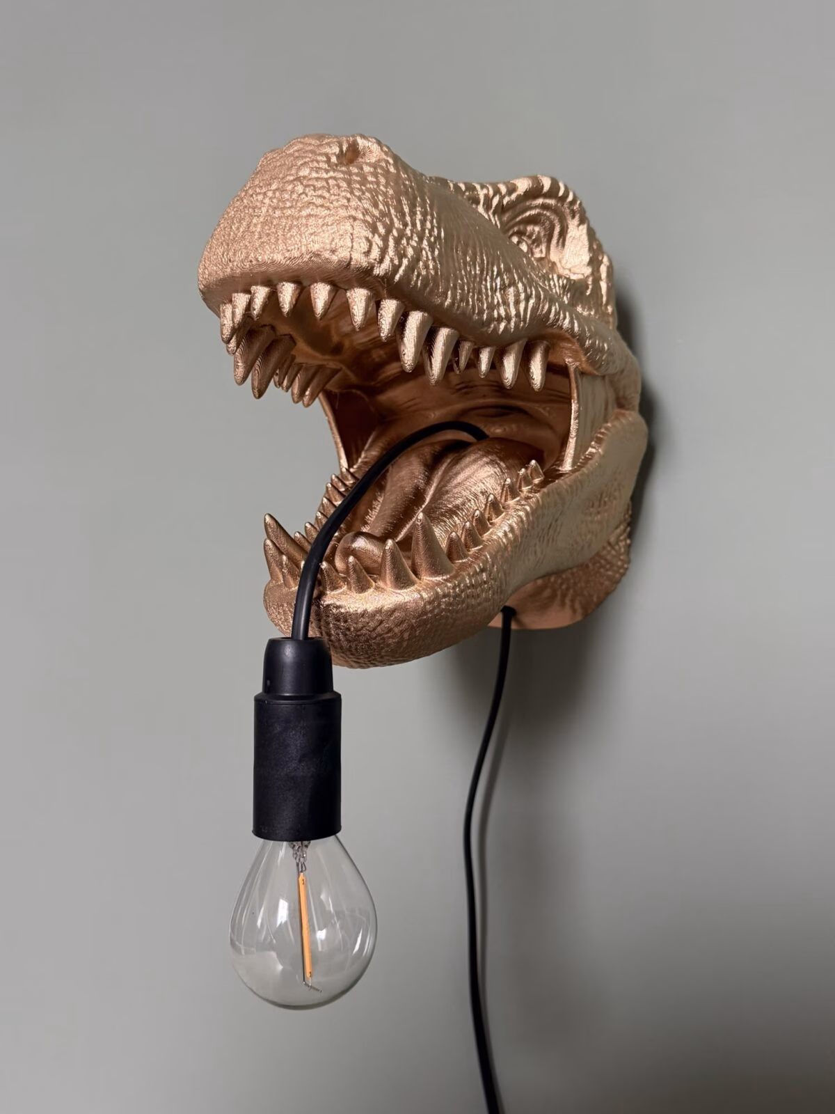 T-Rex Kop Wandlamp - Afbeelding 6