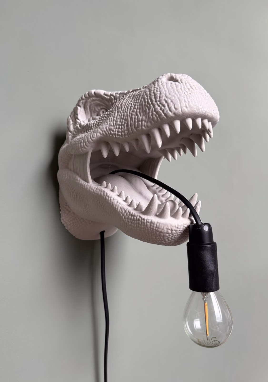 T-Rex Kop Wandlamp - Afbeelding 2