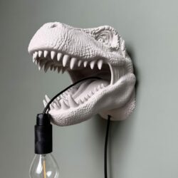 T-Rex Kop Wandlamp - Afbeelding 3