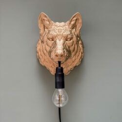 Wolven Kop Wandlamp - Afbeelding 4
