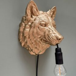 Wolven Kop Wandlamp - Afbeelding 3