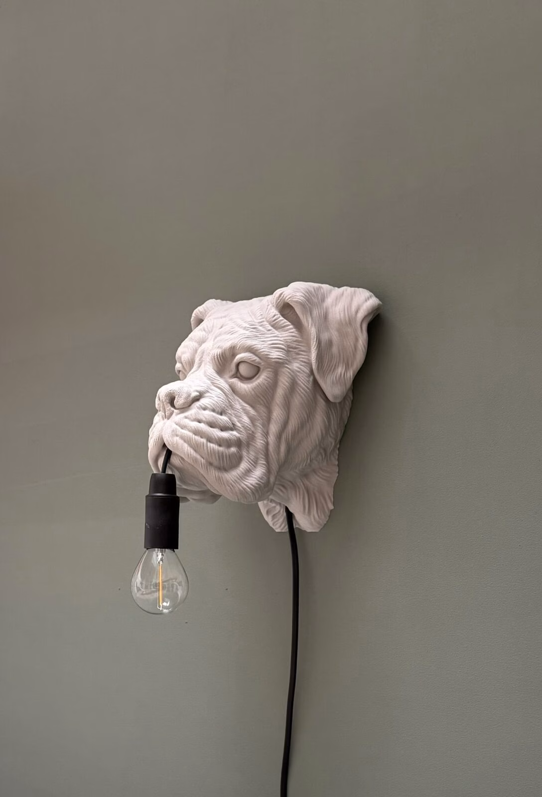 Duitse Boxer wandlamp
